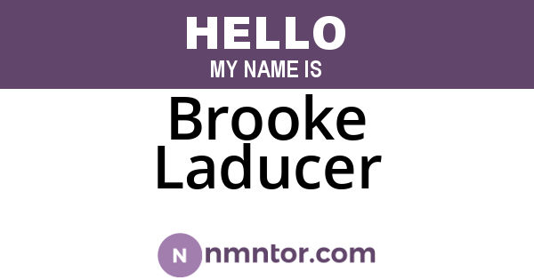 Brooke Laducer