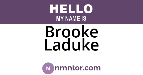 Brooke Laduke