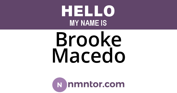 Brooke Macedo