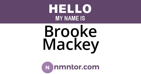 Brooke Mackey