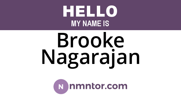Brooke Nagarajan