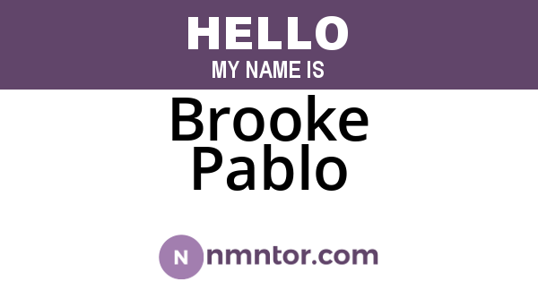 Brooke Pablo
