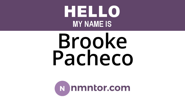 Brooke Pacheco