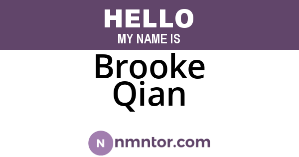 Brooke Qian