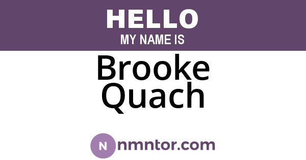 Brooke Quach