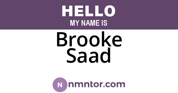 Brooke Saad
