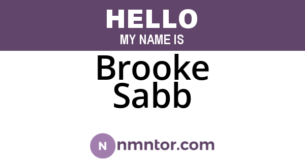 Brooke Sabb