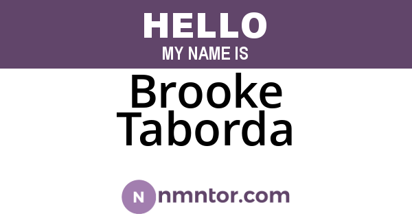 Brooke Taborda
