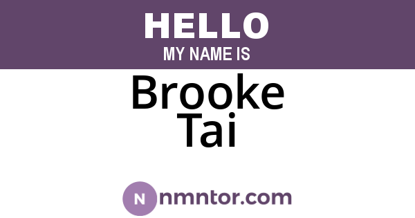 Brooke Tai