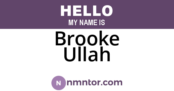 Brooke Ullah