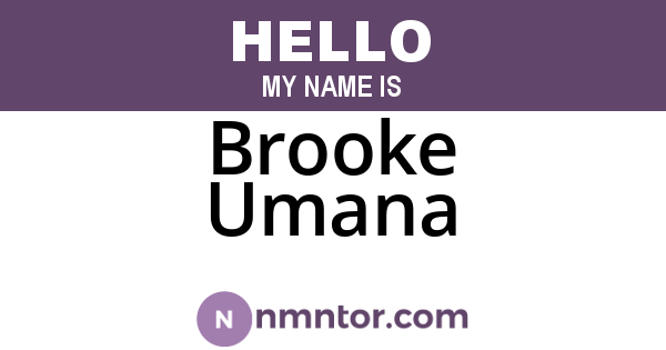 Brooke Umana
