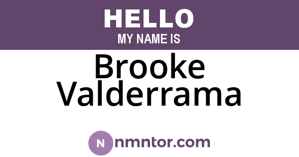 Brooke Valderrama