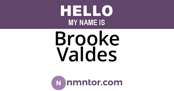 Brooke Valdes