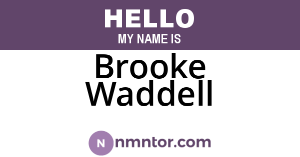 Brooke Waddell
