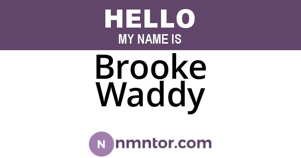 Brooke Waddy