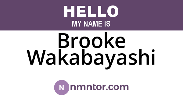 Brooke Wakabayashi