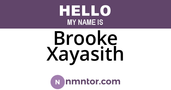 Brooke Xayasith