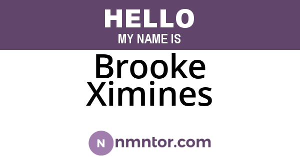 Brooke Ximines