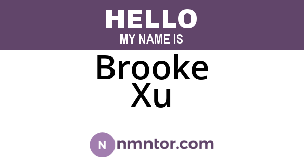 Brooke Xu