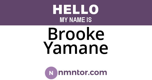 Brooke Yamane
