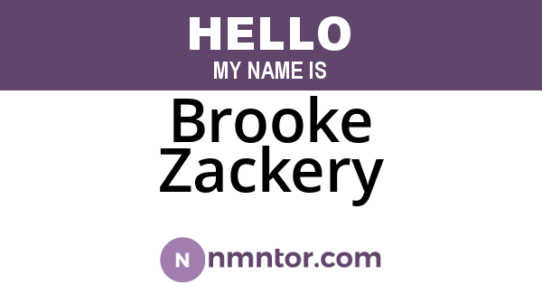 Brooke Zackery
