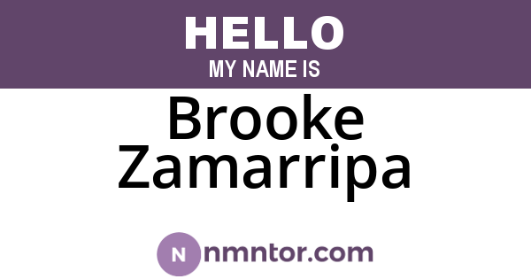 Brooke Zamarripa