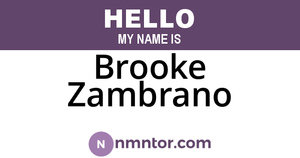 Brooke Zambrano