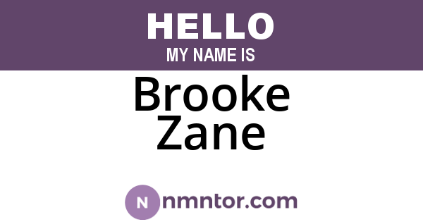 Brooke Zane