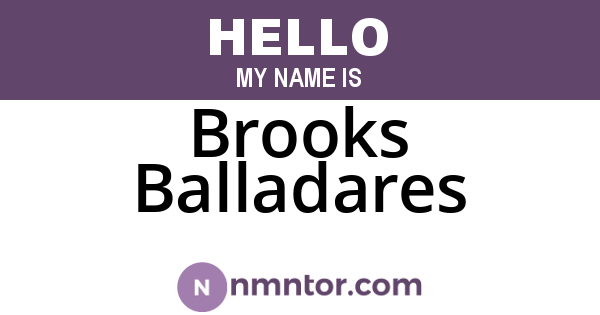 Brooks Balladares