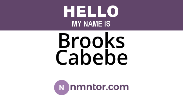 Brooks Cabebe