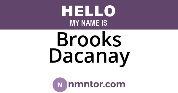 Brooks Dacanay
