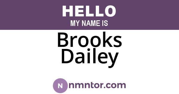 Brooks Dailey