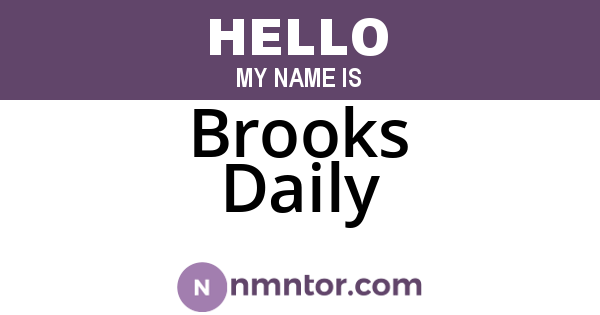 Brooks Daily