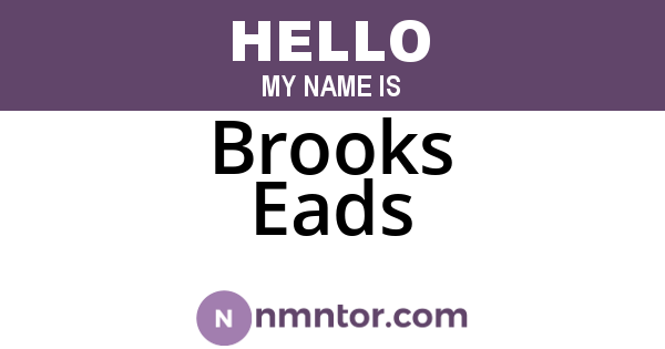 Brooks Eads
