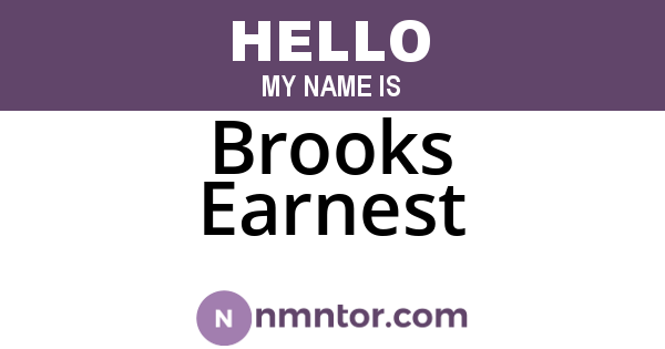 Brooks Earnest