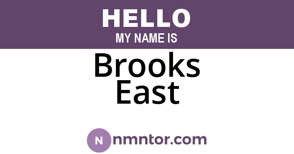 Brooks East