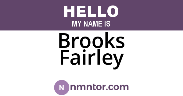 Brooks Fairley