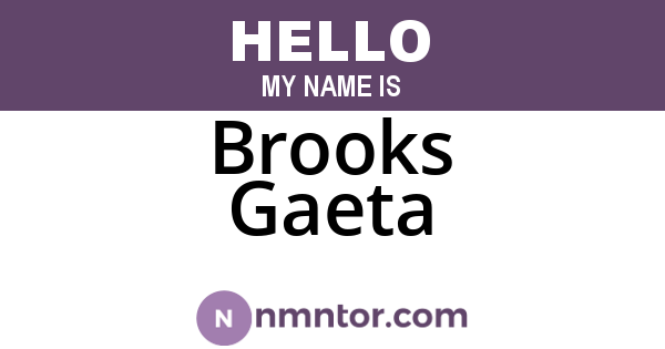 Brooks Gaeta