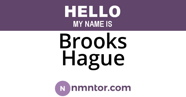 Brooks Hague