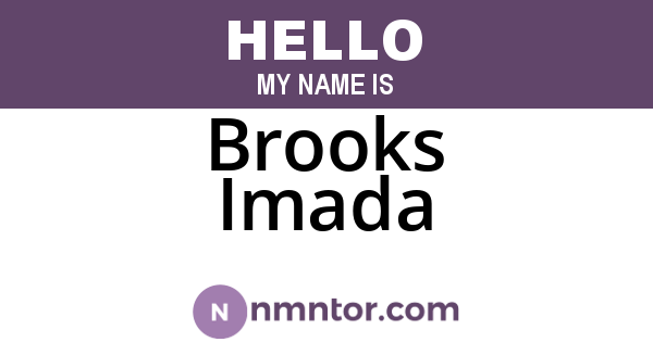 Brooks Imada