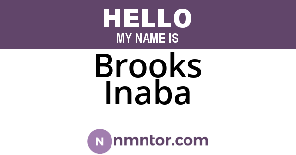 Brooks Inaba