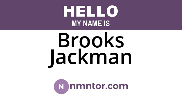 Brooks Jackman