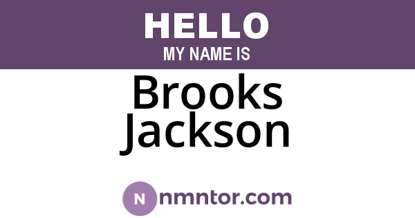 Brooks Jackson