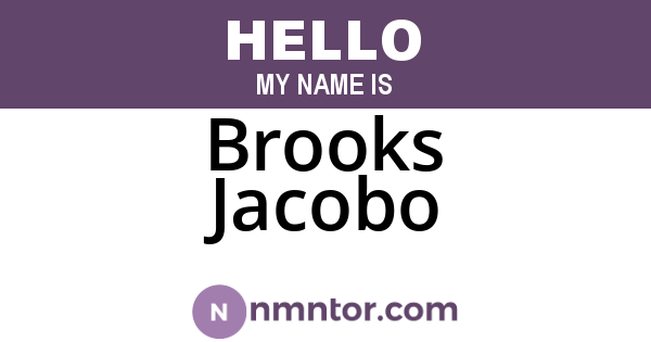 Brooks Jacobo