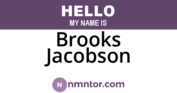Brooks Jacobson