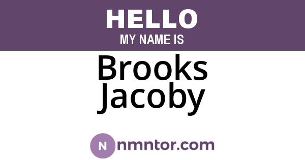 Brooks Jacoby