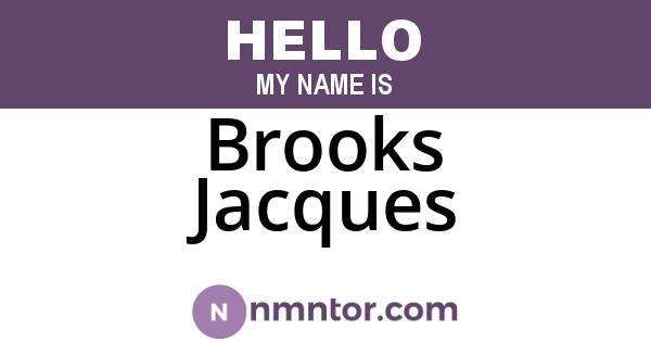 Brooks Jacques