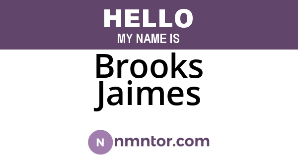 Brooks Jaimes