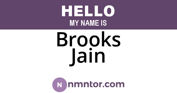 Brooks Jain