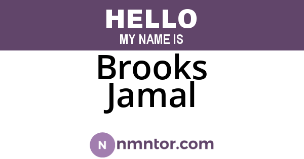 Brooks Jamal